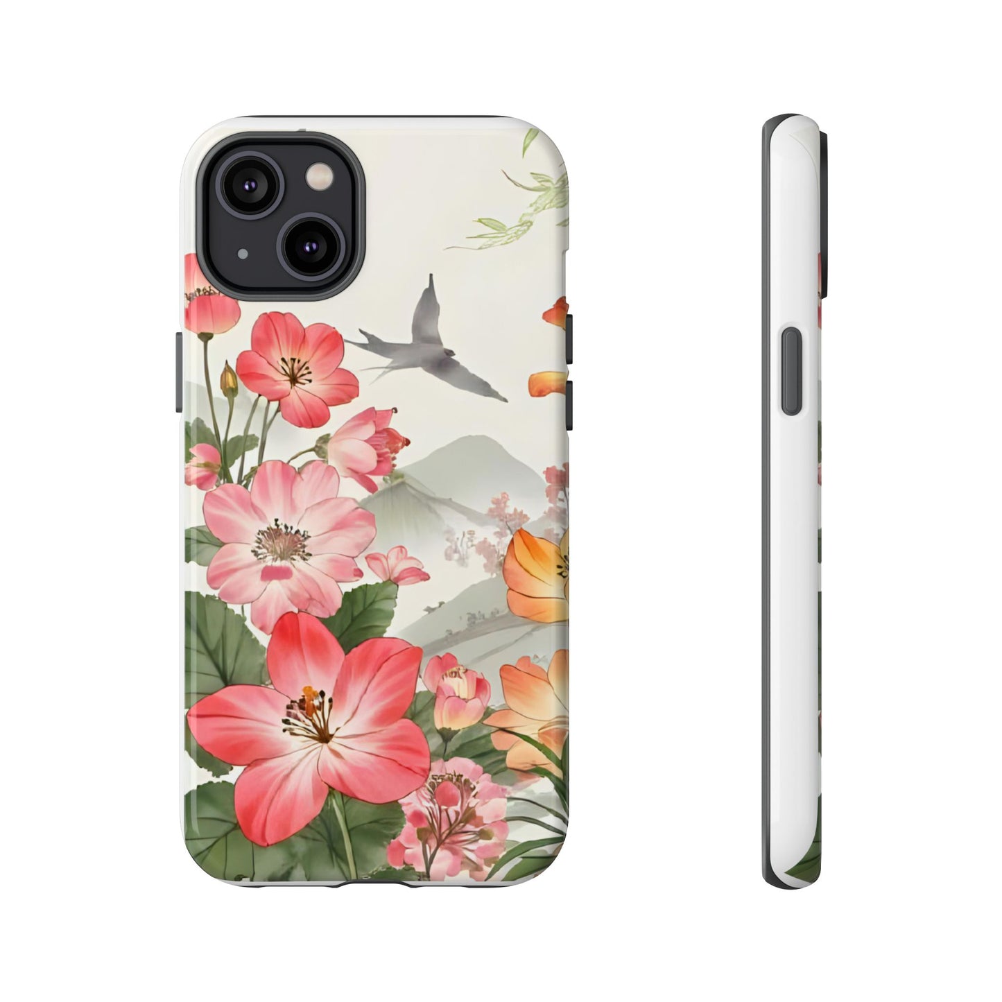 Floral Phone Case, Tough Cases, Smartphone Accessories, Gift for Her, Nature Lover's Present, Floral Design, Spring Style