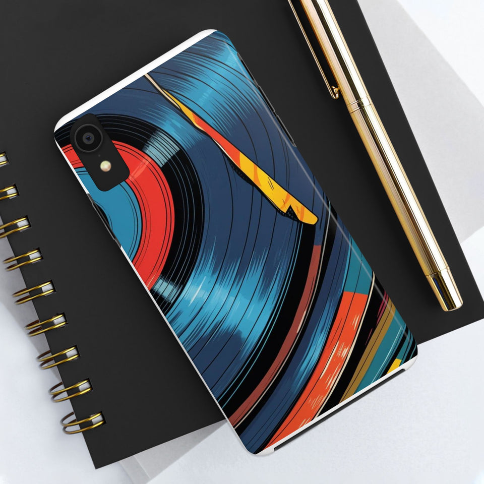 Retro Vinyl Record Phone Case – Front View