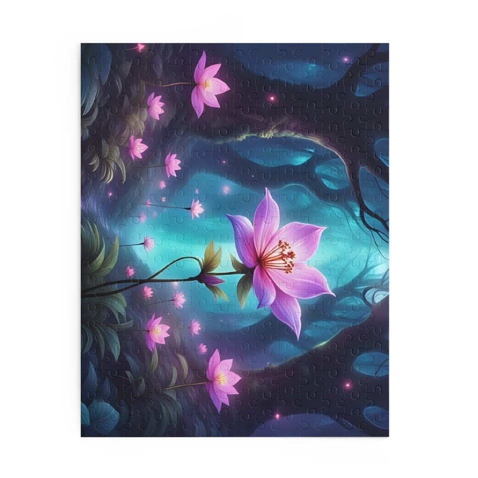 Fantastical Flower Puzzle - 120/252/500-Piece, Relaxing Jigsaw, Nature Lover Gift, Family Activity, Home Decor