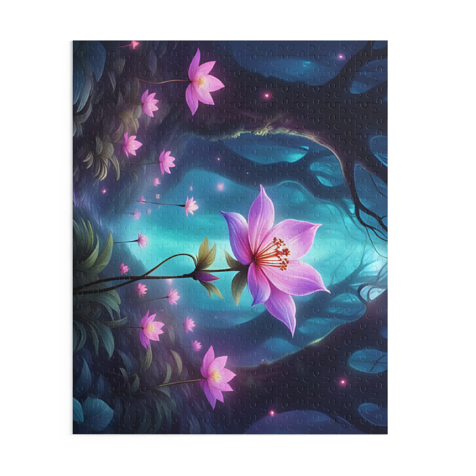 Fantastical Flower Puzzle - 120/252/500-Piece, Relaxing Jigsaw, Nature Lover Gift, Family Activity, Home Decor