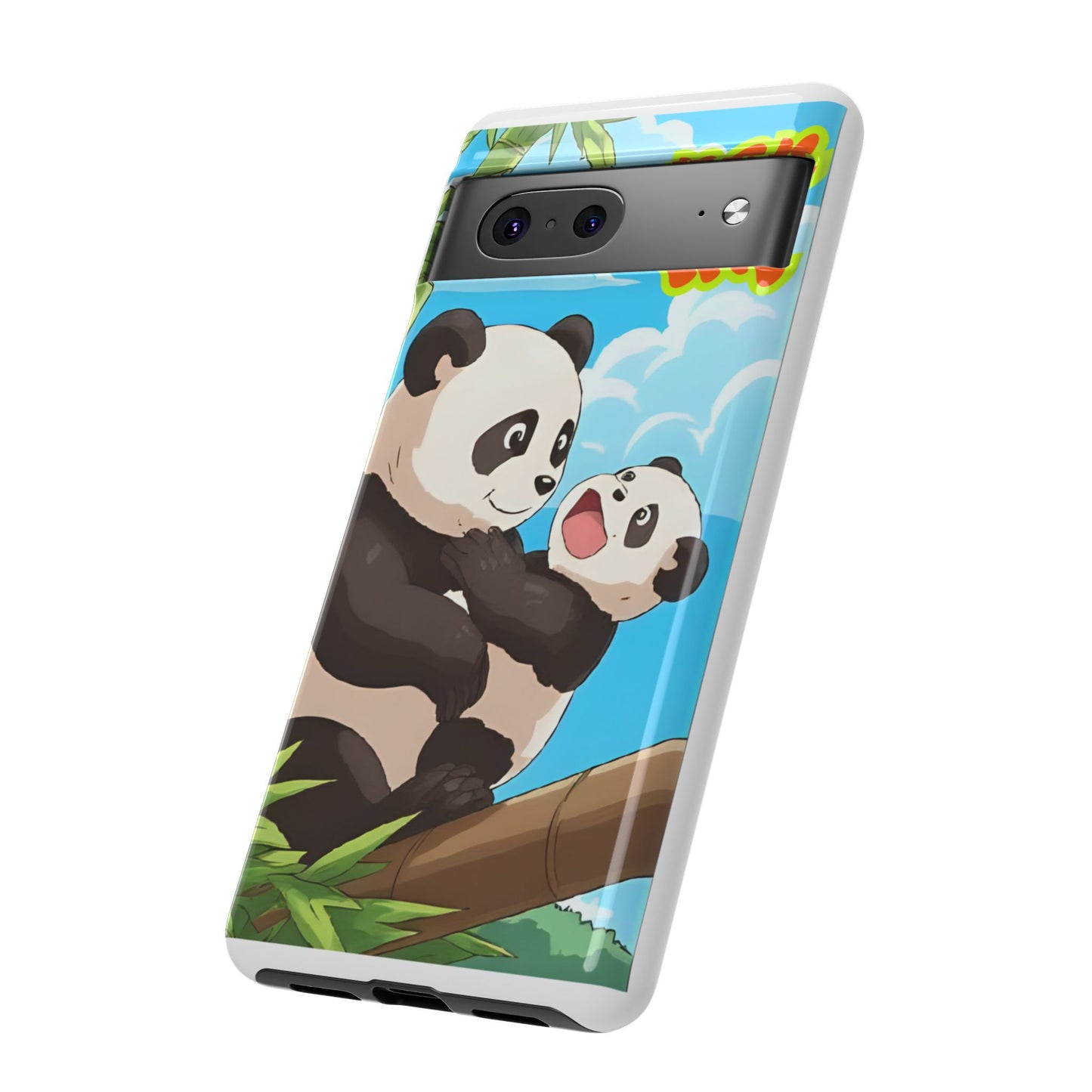 Panda Phone Case - Cute Panda Mom and Baby Design, Phone Cover for Animal Lovers, Gift for Kids and Adults, Jungle Vibe, Fun Accessory