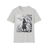 Sakura Samurai Unisex T-Shirt | Eco-Friendly Softstyle Tee, Anime Lover Gift, Casual Wear, Spring Fashion, Unique Art T-Shirt