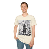 Sakura Samurai Unisex T-Shirt | Eco-Friendly Softstyle Tee, Anime Lover Gift, Casual Wear, Spring Fashion, Unique Art T-Shirt